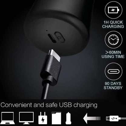 Mini Pocket Electric Shaver USB-C Rechargeable | Washable Travel Rotary Razor for Men | 6600 RPM
