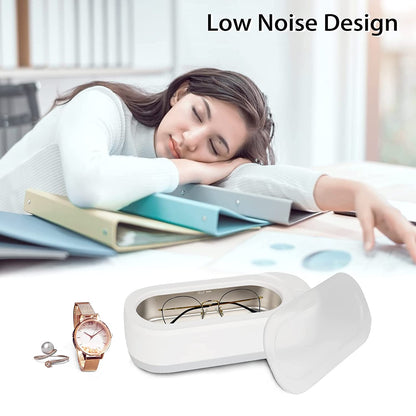 Ultrasonic Jewelry Cleaner Machine – Professional Sonic Cleaner for Glasses, Rings Coins Watches Dentures, 48 kHz Deep Clean in Minutes