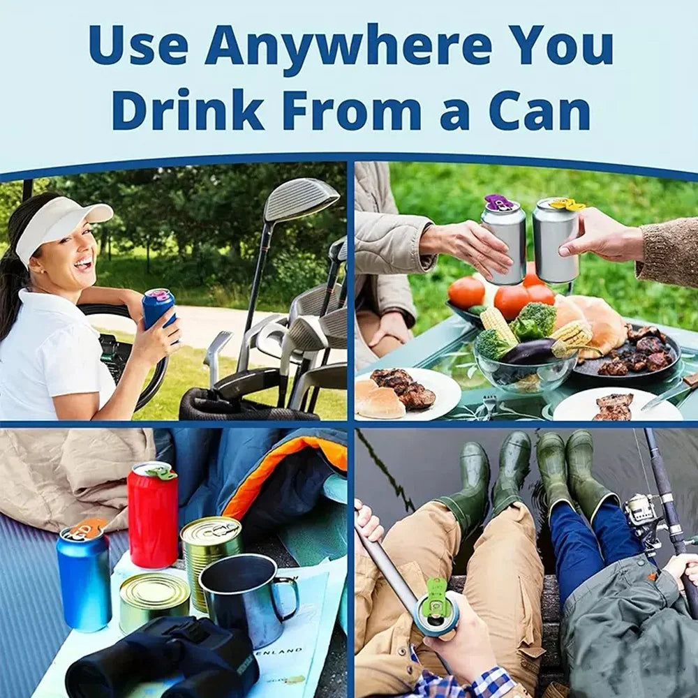 Easy Soda Can Opener Tool – Lift & Push Can Tab Opener for Nails Protection, Multi-Color Packs (6/12/36pcs)