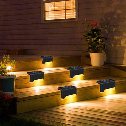 16-Pack Solar Deck Lights Outdoor Warm White – Waterproof Stair Step Lights Auto On/Off, Fence Patio Garden Pathway Lighting
