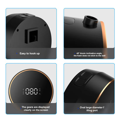 Touch-Free Automatic Foaming Soap Dispenser Wall Mount | Rechargeable with LED Display