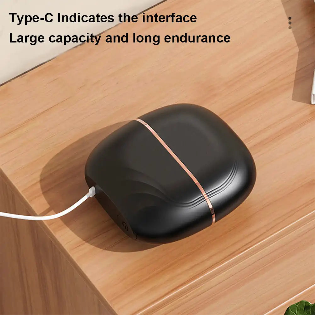 Mini Cordless Hair Straightener Brush – USB-C Rechargeable Portable Travel Straightening Comb with 3 Heat Settings – Gift for Her