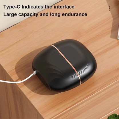 Mini Cordless Hair Straightener Brush – USB-C Rechargeable Portable Travel Straightening Comb with 3 Heat Settings – Gift for Her