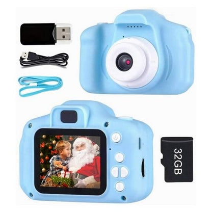 Kids Digital Camera with 32 GB Card – 3 MP Photos, 1080p Video & Fun Games (Pink)