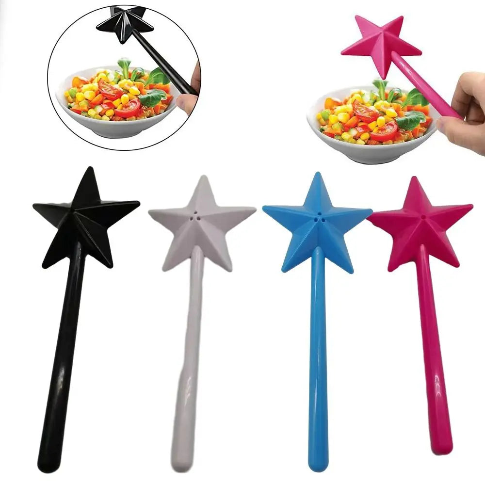 Magic Wand Salt & Pepper Shakers Set of 2 | Star Wand Spice Dispenser | Fun Kitchen Gift for Kids & Adults