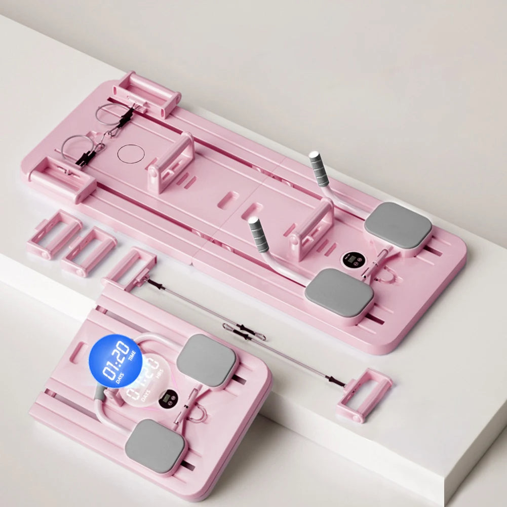 Multifunctional Foldable Abdominal Board with Resistance Bands – Home Core Trainer Workout Board for Abs, Full Body Fitness