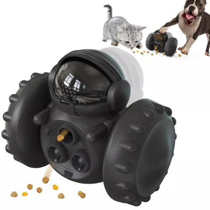 Robot Treat Tumbler Toy for Dogs & Cats – Moving Interactive Feeder with Big Wheels