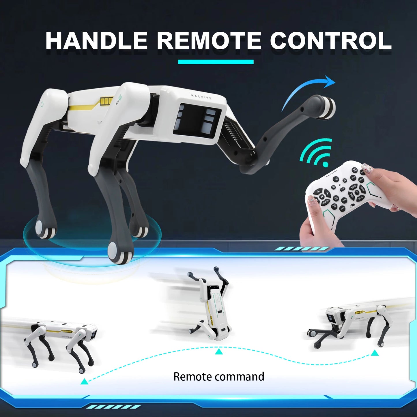 AI Robot Dog Toy with Kung Fu Somersaults & Remote Control | Programmable STEM Pet for Kids 6-12