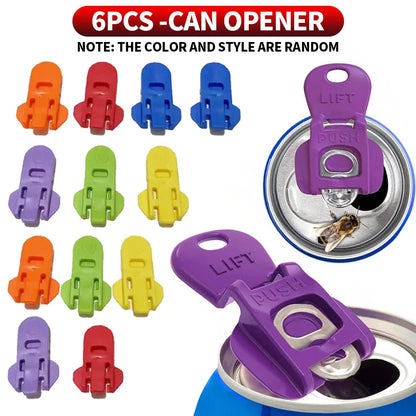 Easy Soda Can Opener Tool – Lift & Push Can Tab Opener for Nails Protection, Multi-Color Packs (6/12/36pcs)