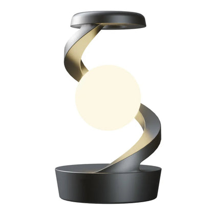 Anti-Gravity Floating Helix Lamp with 15W Wireless Charger | Levitating Moon LED Night Light