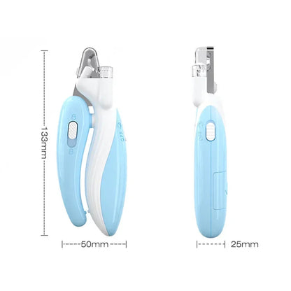 LED Pet Nail Clippers with Light & Safety Guard – Professional Dog & Cat Claw Trimmer with Nail File – Stress-Free Grooming Tool
