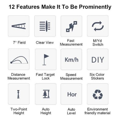 Golf Rangefinder with Slope – 650 Yard Laser Range Finder 6X Magnification, Flag Lock, Speed Measure for Golf & Hunting