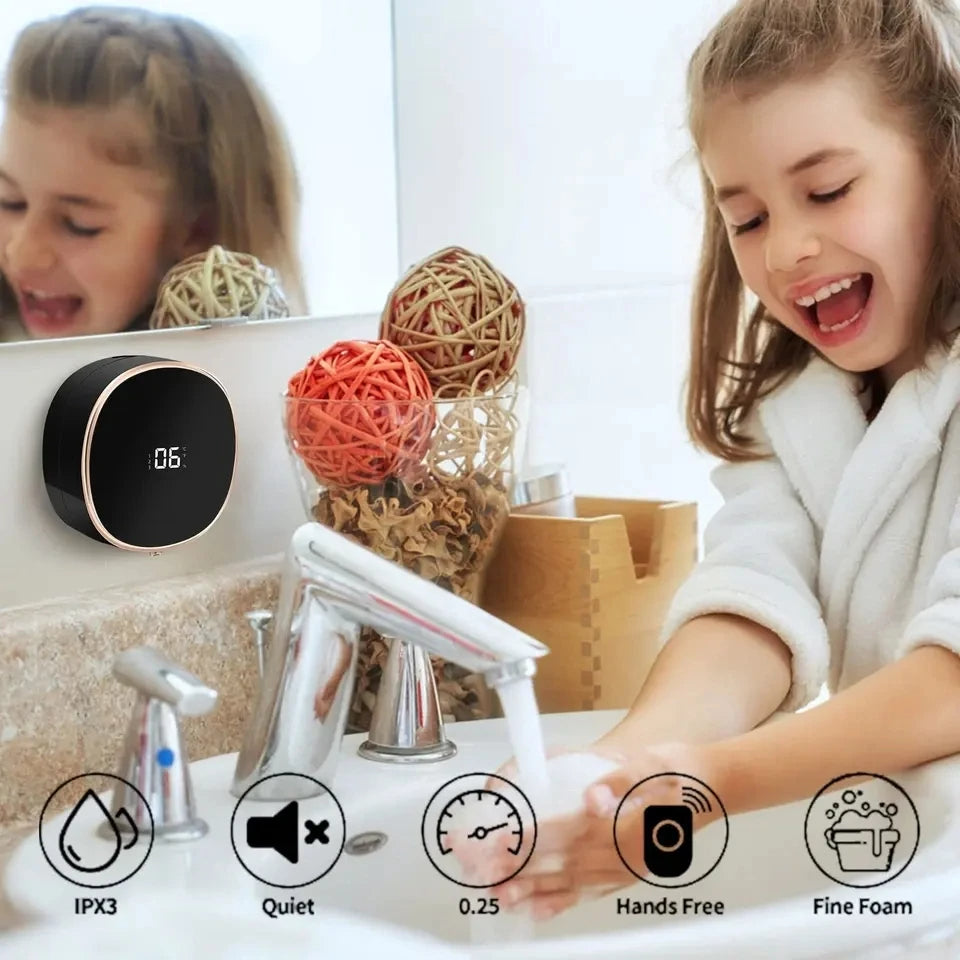 Touch-Free Automatic Foaming Soap Dispenser Wall Mount | Rechargeable with LED Display