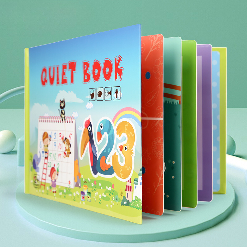 Montessori Busy Book for Toddlers 1-4 Years | 20+ Themes Quiet Book with Markers & Stickers | Educational Activity Book