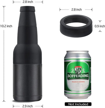 3-in-1 Stainless Steel Can Cooler 500 ml | Vacuum Insulated Beer & Bottle Holder | Keeps Drinks Cold 8 Hours