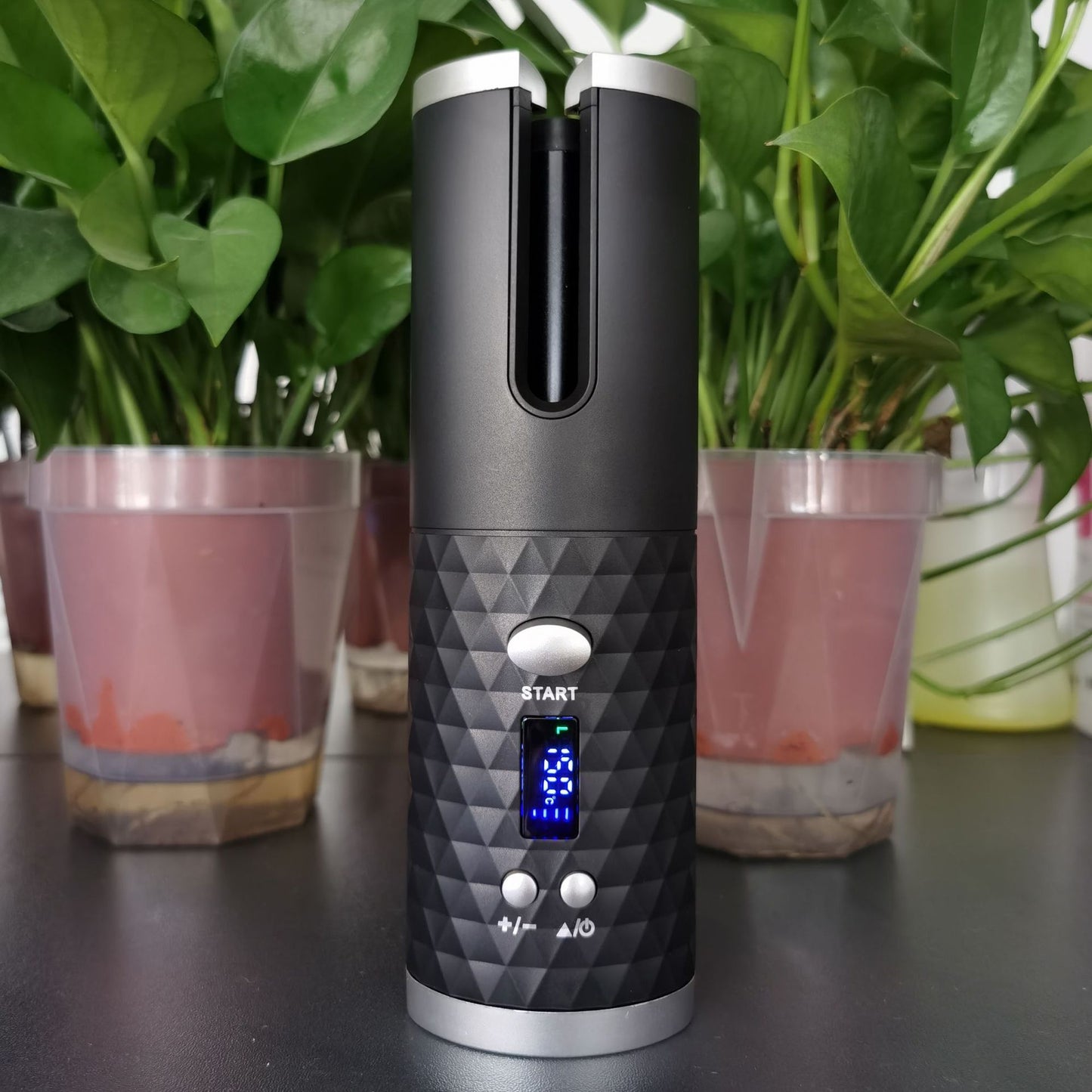 Cordless Automatic Hair Curler with LCD Display | Wireless Auto Curling Iron & Power Bank | Perfect Curls On-The-Go