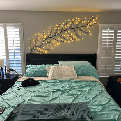 Enchanted LED Tree Branch Wall Lights – 2.5 m Bendable Twig with 180 Warm White LEDs (EU Plug)