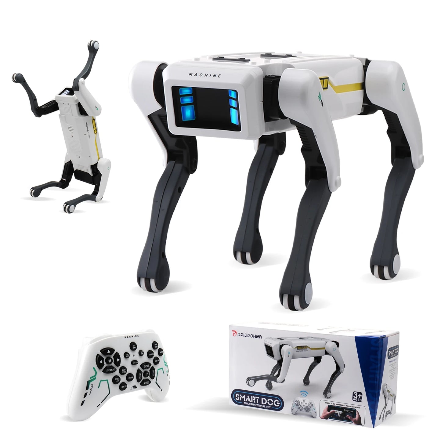 AI Robot Dog Toy with Kung Fu Somersaults & Remote Control | Programmable STEM Pet for Kids 6-12
