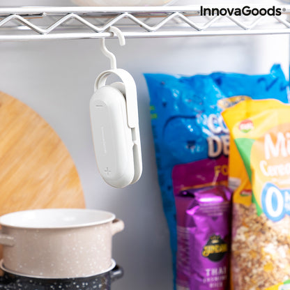 2-in-1 Mini Bag Sealer with Cutter & Magnet/Hook – Portable Heat Sealer for Plastic Bags – Kitchen Fresh-Keeping Gadget