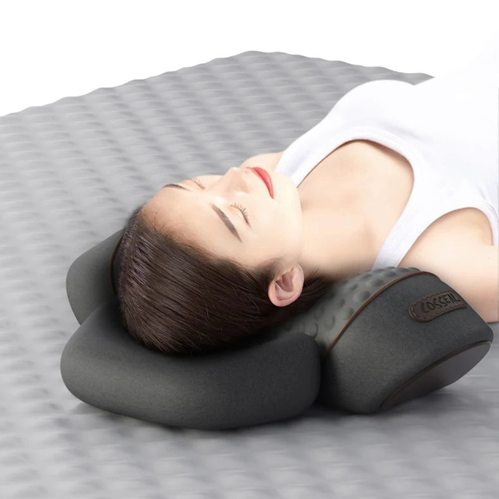 Electric Neck Massage Pillow – Heated Shiatsu Vibrating Neck & Shoulder Relaxer with Deep Kneading