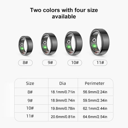 Smart Fitness Tracker Ring – Heart Rate, Sleep, Blood Oxygen & 24 Sports Modes Monitoring, Waterproof Smart Ring