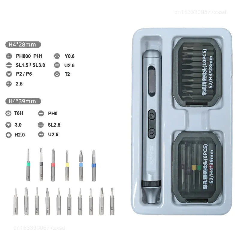 62-in-1 Electric Precision Screwdriver Set with 48 Bits | USB-C Rechargeable LED Mini Screwdriver for Phones, Laptops & Gaming Consoles
