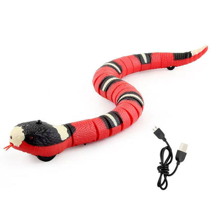 Interactive Snake Cat Toy Rechargeable | Smart Sensing Moving Snake with Glowing Eyes for Cats & Dogs