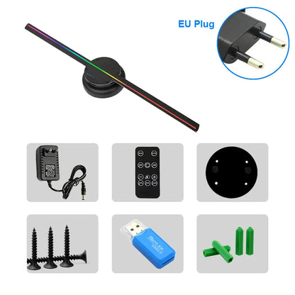 42 cm 3D Hologram Fan Projector – WiFi App-Controlled LED Holographic Display for Advertising, Parties & Decor