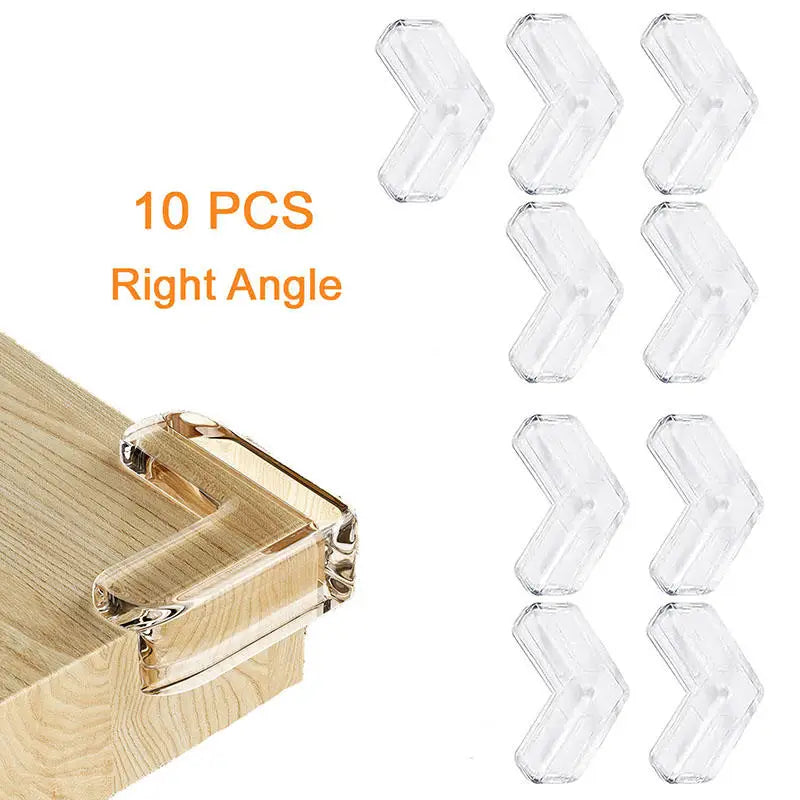 Clear Table Corner Protectors for Baby Safety – Transparent Edge Guards Bumpers, Various Shapes (10/20pcs Packs)
