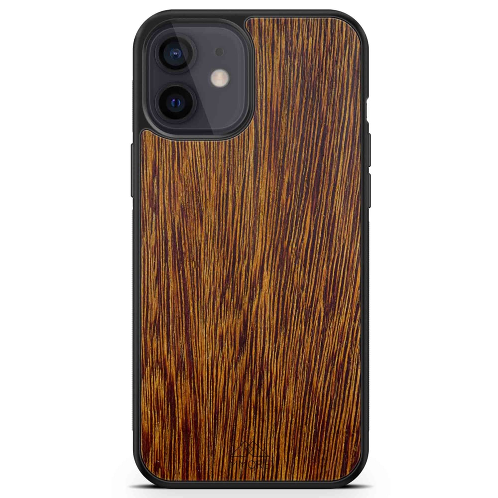 Sucupira Wood iPhone Case – Luxury South American Hardwood MagSafe Compatible Slim Protective Phone Cover