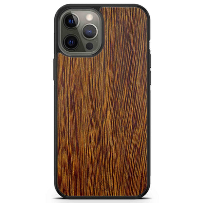 Sucupira Wood iPhone Case – Luxury South American Hardwood MagSafe Compatible Slim Protective Phone Cover