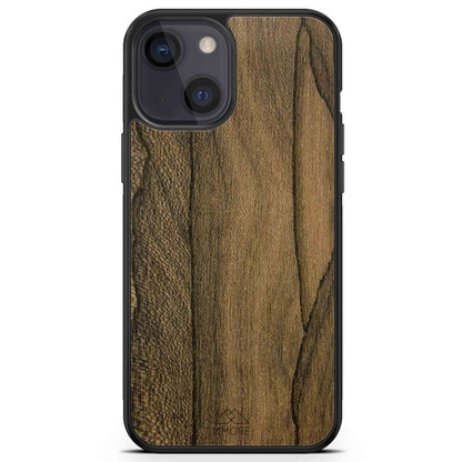 Ziricote Wood iPhone Case – Luxury Rare Wood MagSafe Compatible Slim Protective Phone Cover
