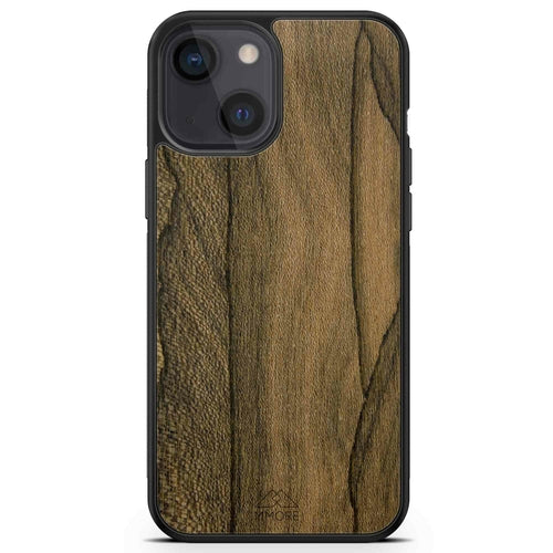 Ziricote Wood iPhone Case – Luxury Rare Wood MagSafe Compatible Slim Protective Phone Cover