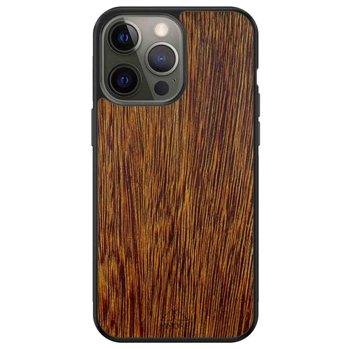 Sucupira Wood iPhone Case – Luxury South American Hardwood MagSafe Compatible Slim Protective Phone Cover