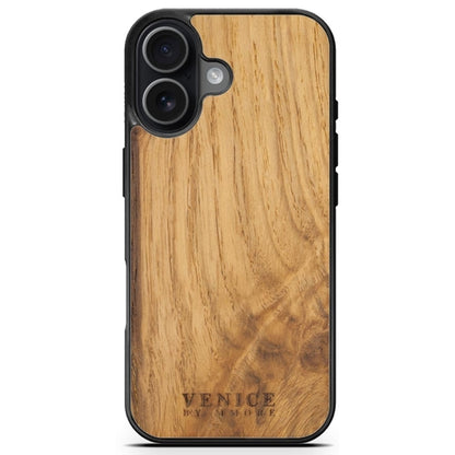 Venice Ancient Oak Wood iPhone Case – 500-Year-Old Historic Wood MagSafe Compatible Slim Protective Cover
