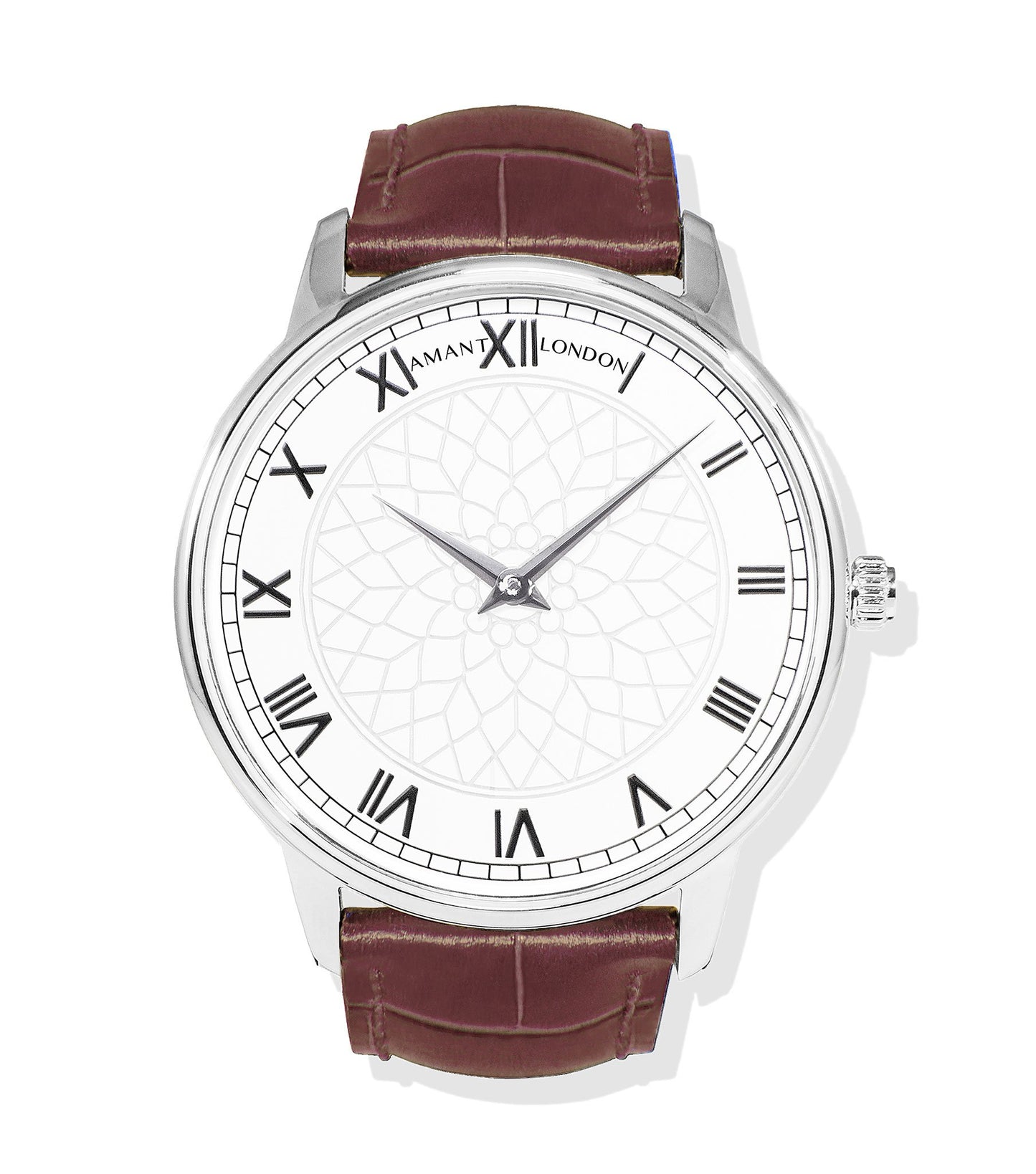 London Petite Sienna Luxury Watch – Ultra-Thin 36mm Sapphire Glass Dress Watch with Leather Strap