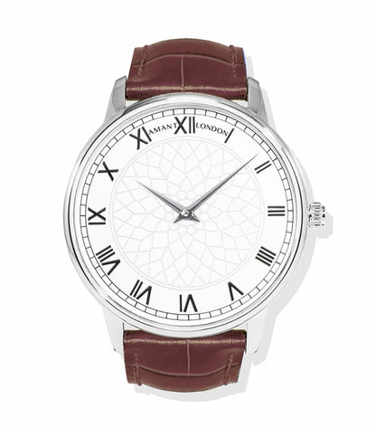 London Petite Sienna Luxury Watch – Ultra-Thin 36mm Sapphire Glass Dress Watch with Leather Strap