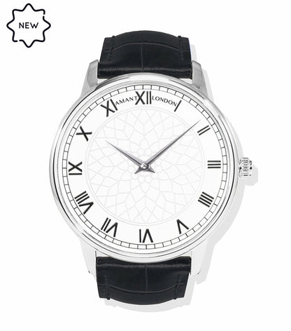 London Petite Sienna Luxury Watch – Ultra-Thin 36mm Sapphire Glass Dress Watch with Leather Strap