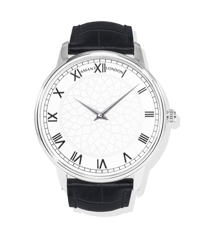 London Petite Sienna Luxury Watch – Ultra-Thin 36mm Sapphire Glass Dress Watch with Leather Strap