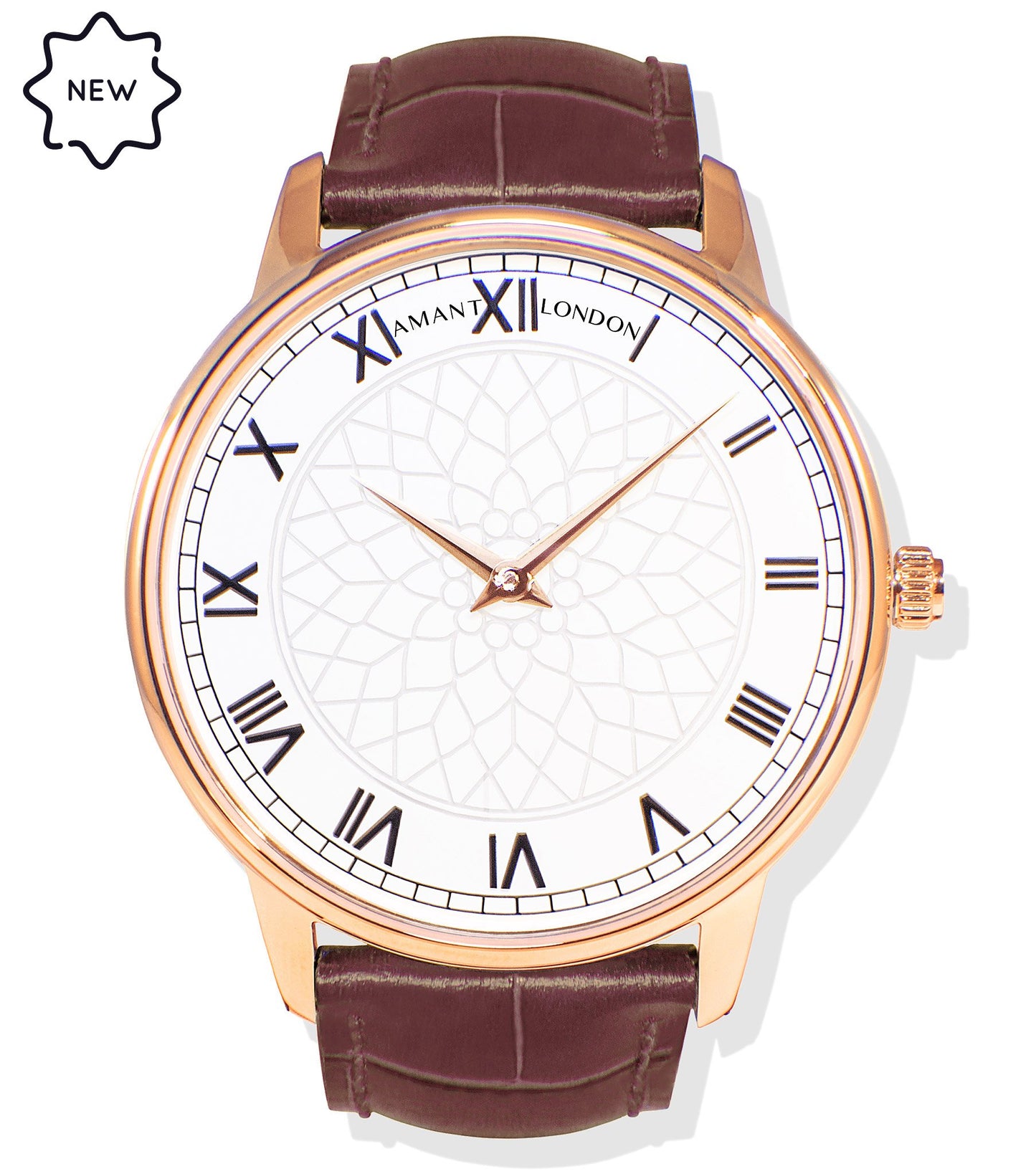 AMANT London Founders Edition Luxury Watch – 40mm Ultra-Thin Sapphire Glass Dress Watch with Leather Strap