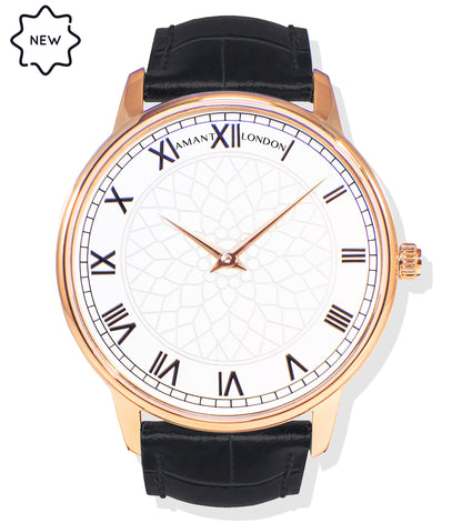 AMANT London Founders Edition Luxury Watch – 40mm Ultra-Thin Sapphire Glass Dress Watch with Leather Strap