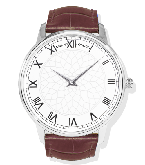 AMANT London Luxury Watch – Ultra-Thin 7mm Sapphire Glass Dress Watch with Italian Leather Strap