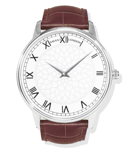AMANT London Luxury Watch – Ultra-Thin 7mm Sapphire Glass Dress Watch with Italian Leather Strap