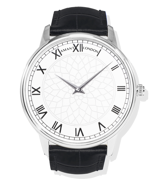 AMANT London Luxury Watch – Ultra-Thin 7mm Sapphire Glass Dress Watch with Italian Leather Strap