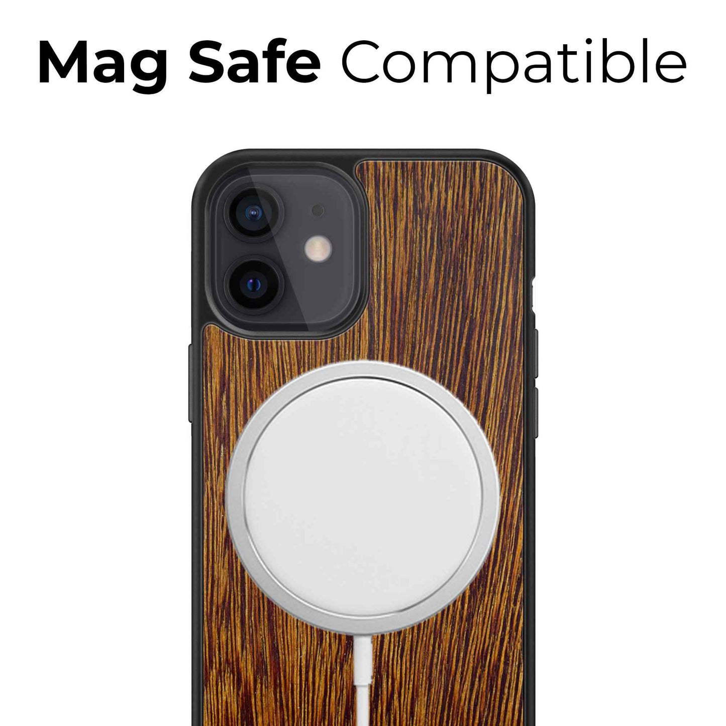 Sucupira Wood iPhone Case – Luxury South American Hardwood MagSafe Compatible Slim Protective Phone Cover