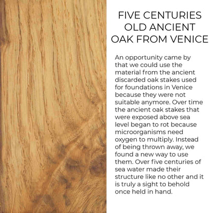 Venice Ancient Oak Wood iPhone Case – 500-Year-Old Historic Wood MagSafe Compatible Slim Protective Cover