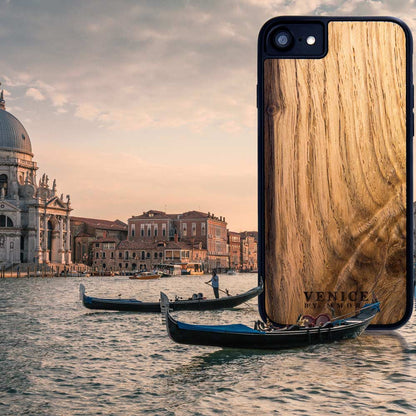 Venice Ancient Oak Wood iPhone Case – 500-Year-Old Historic Wood MagSafe Compatible Slim Protective Cover