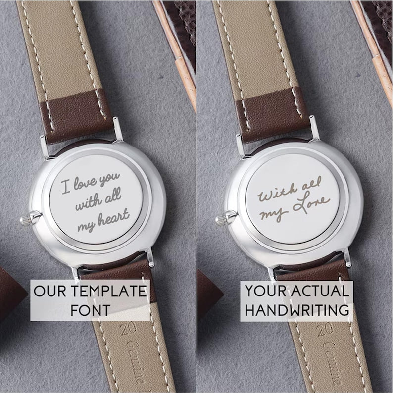Personalized Handwriting Watch for Him – Forever in Your Words