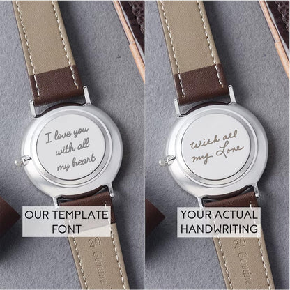 Personalized Handwriting Watch for Him – Forever in Your Words