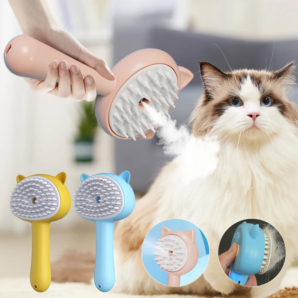 Steam Grooming Brush for Cats &amp; Dogs – The 3-in-1 Miracle Brush